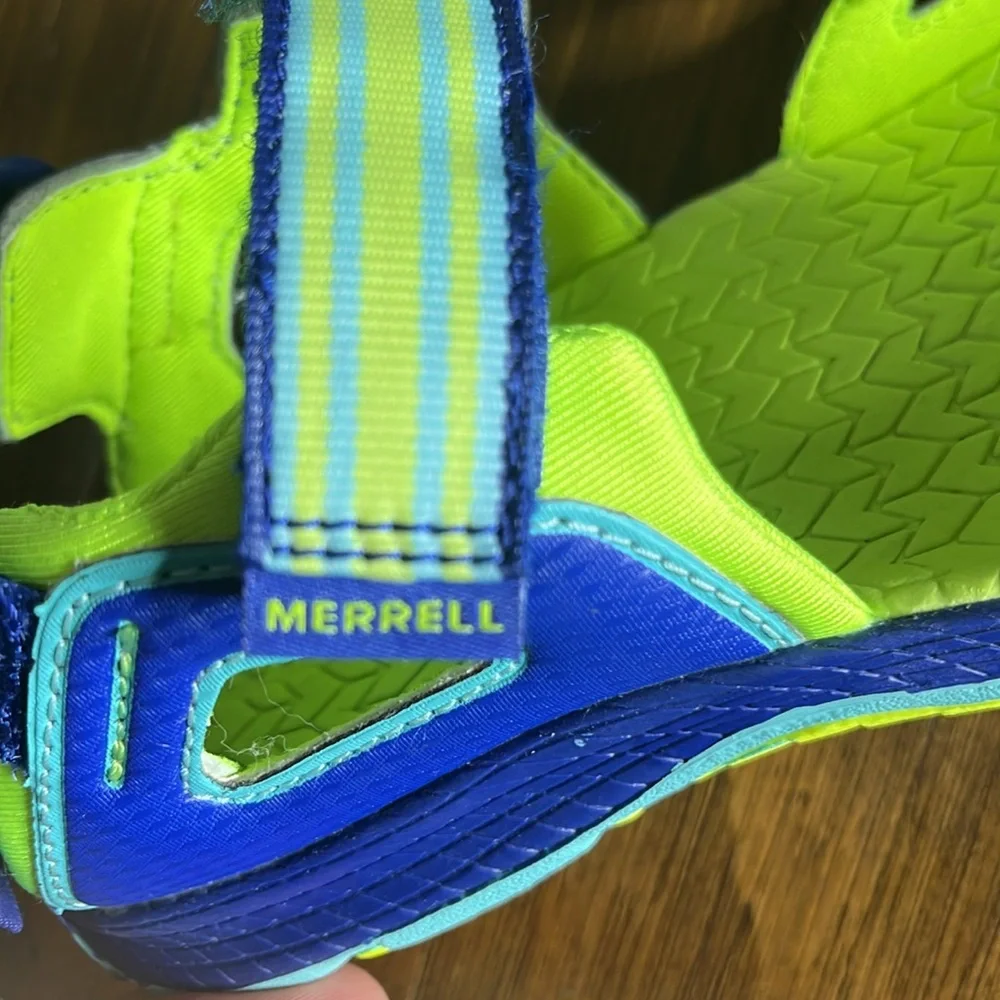 MERRELL Hidro blaze Kids Blue and Green Sandals Size 13